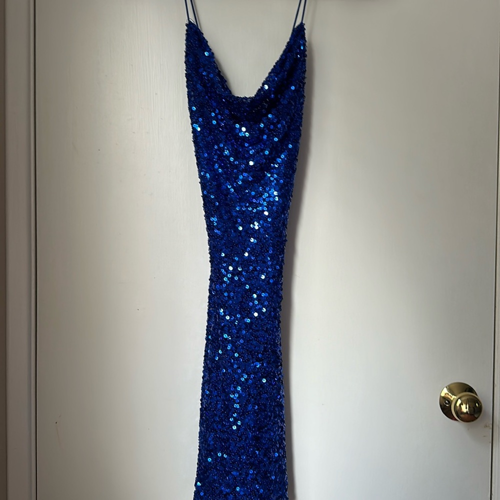 Windsor Blue sequin bodycon Mini dress
